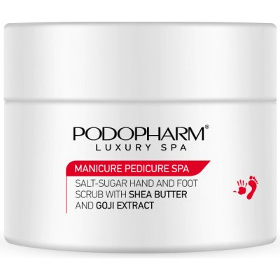 PODOPHARM solný a cukrový peeling na ruce a nohy s bambuckým máslem a goji 300 g