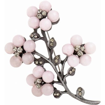 Biju Brož světle růžová kytka 2047-2 9002047-2 – Zboží Dáma