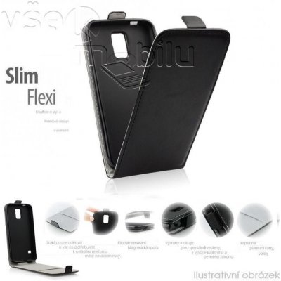 Pouzdro ForCell Slim Flip Flexi Sony Xperia E4G E2003 černé – Zbozi.Blesk.cz