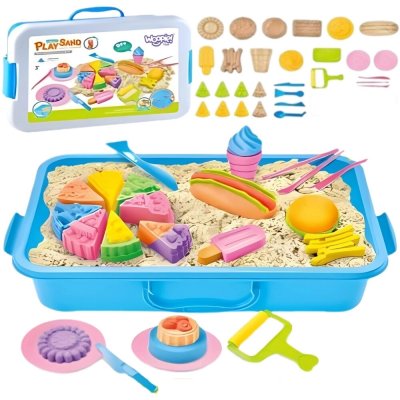 Woopie Kinetický Písek 1,2 kg Restaurace Stolek s Formičkami – Zbozi.Blesk.cz