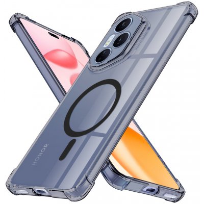 Techsuit - Shockproof Clear Silicone MagSafe kryt na Honor 400 Pro - kouřově černý – Zboží Živě