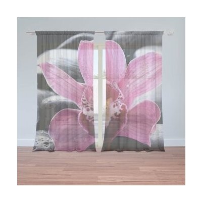 Sablio Záclony Růžová orchidea: 2ks 150x250cm – Hledejceny.cz