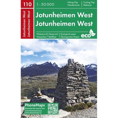 PhoneMaps 110 Jotunheimen západ 1:50 000 turistická mapa