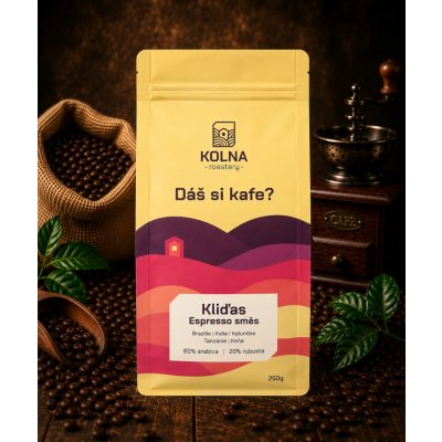 KOLNA roastery Espresso směs Kliďas zrnková 250 g – Hledejceny.cz