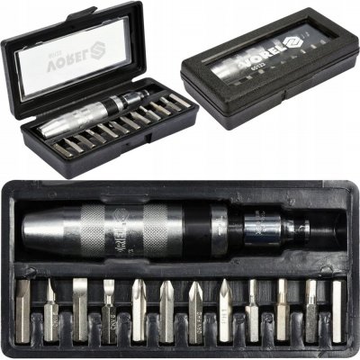 Šroubovák rázový + bity 12 ks Vorel TO-65123 – Zboží Mobilmania