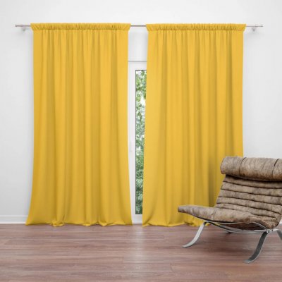 Sablio Závěs Žlutooranžová: 2ks 140x250cm – Hledejceny.cz