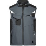 James & Nicholson pánská softshellová vesta JN845 Carbon