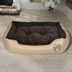 zahrada-XL Teplý pelíšek pro psy s polstrovaným polštářem