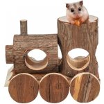Trixie Vláček Levin pro myšky přírodní dřevo s kůrou 17 x 14 x 12 cm – Hledejceny.cz