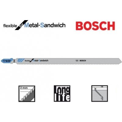 Bosch 2608636335 Pilový plátek do kmitací pilky T 718 BF Metal-Sandwich