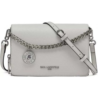 Karl Lagerfeld dámská kožená kabelka crossbody LOURDES šedá – Hledejceny.cz