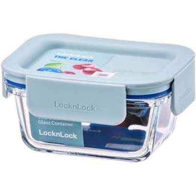 Lock & lock Dóza Clear obdélníková borosilikátové sklo mint 160 ml – Zboží Mobilmania