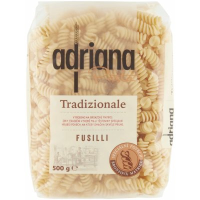 Adriana Pasta Tradizionale Fusilli těstoviny semolinové sušené 0,5 kg – Sleviste.cz