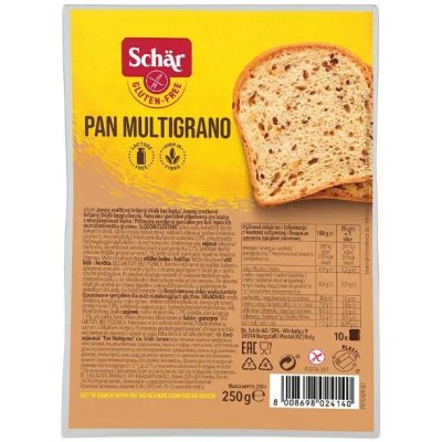 Schär Pan Multigrano jemný zrníčkový krájený chléb bez lepku 250 g – Sleviste.cz