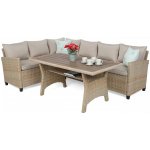 Home & Garden Rohová sedací souprava z technoratanu Lagos Beige – Zbozi.Blesk.cz