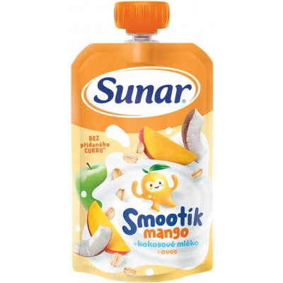 Sunar Smootík kapsička mango kokosové mléko ovesné vločky 120 g – Hledejceny.cz