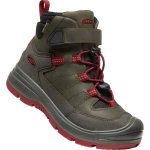 Keen dětské zimní boty Redwood Mid Wp Youth steel grey/red dahlia – Zbozi.Blesk.cz