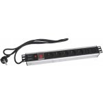 XtendLan 19'' rozvodný panel 5x 230V, 2x IEC, ČSN, vypínač, nadproudová ochrana, 1,8 m ZASUVKA5N+2IEC-19 – Zboží Živě