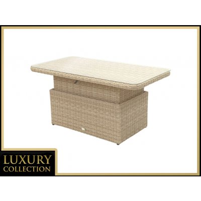 DEOKORK Ratanový stůl výsuvný jídelní/odkládací 150 x 80 cm MALIBU (cappuccino) – Hledejceny.cz