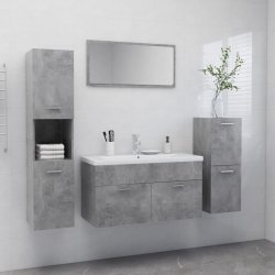 VidaXL Set koupelnového nábytku betonově šedý dřevotříska