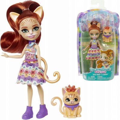 Mattel Enchantimals a zvířátko Cuddler a kočička – Zboží Mobilmania