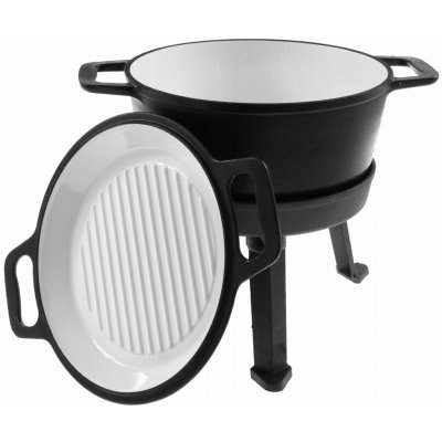 Rossler Myslivecký kotlík 8 litrů 3v1 MK304, litinový hrnec, litinová pánev, P209, smalt – Zboží Dáma