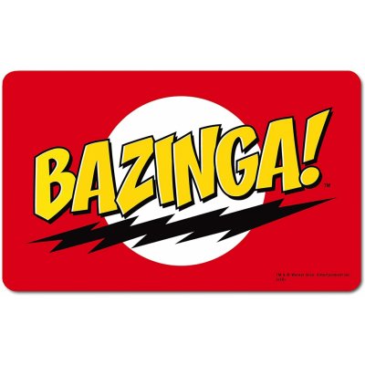 CurePink Podložka The Big Bang Theory Teorie velkého třesku Bazinga 23x14cm