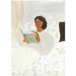 THE POSTER CLUB Autorský mini plakát Morning Read by Isabelle Vandeplassche A5, béžová barva, papír – Zboží Dáma