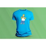 Sandratex dětské bavlněné tričko Homer Simpson. azurová