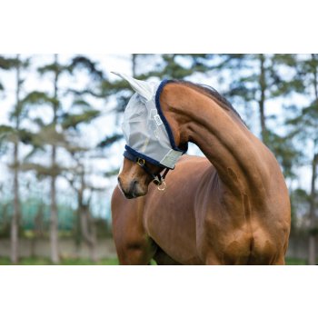 Horseware Maska proti hmyzu Amigo Fine Mesh Silver Navy