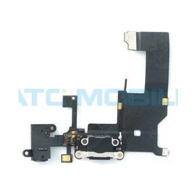 iPhone 5 - modul mikrofonu systémového a audio konektoru, barva černá (Black) – Zboží Živě