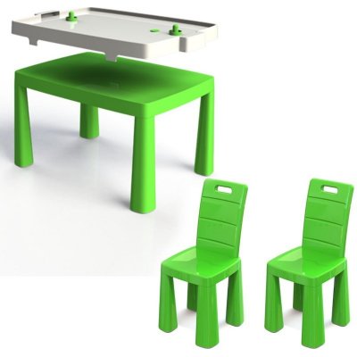 Cymbergaj Dětský stolek se vzdušným hokejem 2v1 Zelená
