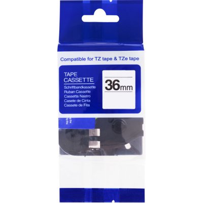 PRINTLINE kompatibilní páska s Brother TZE-263, 36mm, modrý tisk/bílý podklad PLTB44