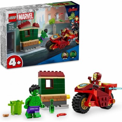 LEGO® Marvel 76287 Iron Man s motorkou a Hulk – Zboží Živě