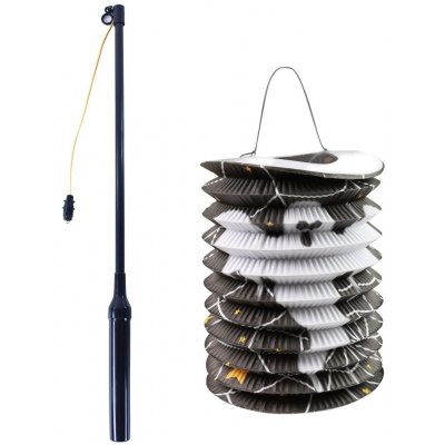 Lampion Halloween černý 15 cm se svítící hůlkou 40 cm – Zboží Dáma