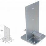 Domax PUW šroubovací patka sloupku typu T 140 - 140 x 41 x 250 x 8 mm – Sleviste.cz
