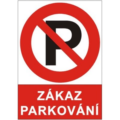 Zákaz parkování | Samolepka, A4