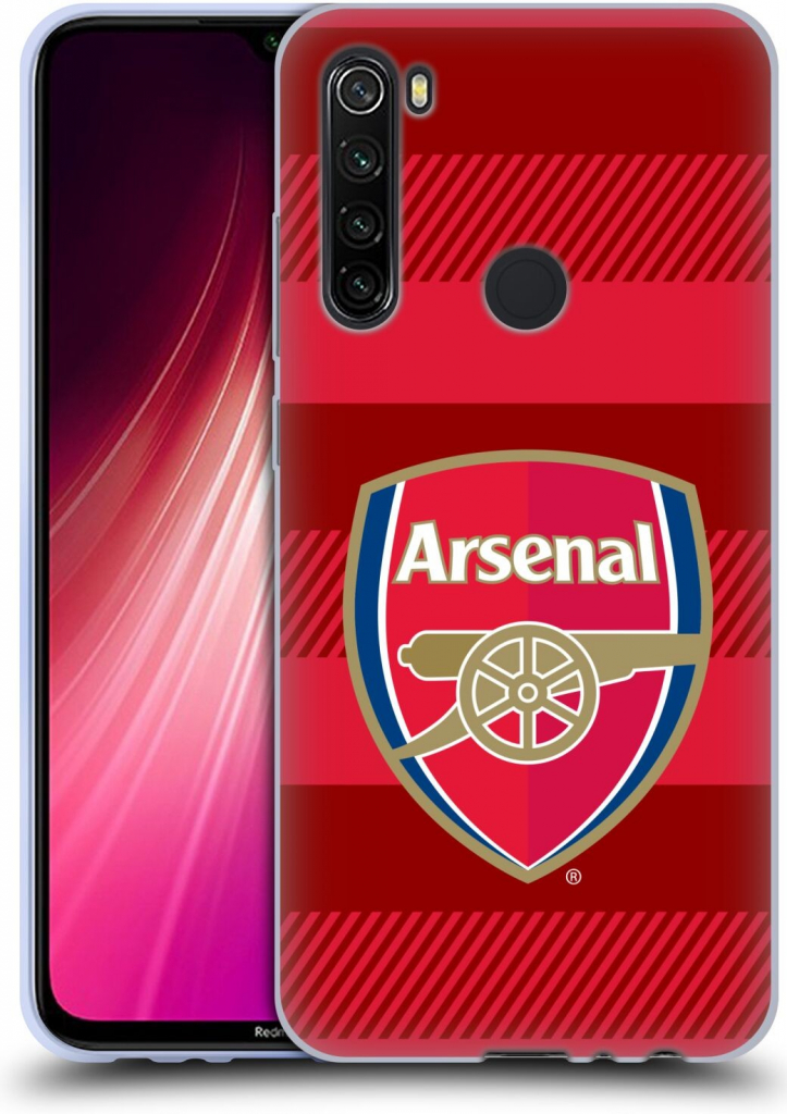 Pouzdro Head Case Xiaomi Redmi Note 8T Arsenal FC - Logo s pruhy