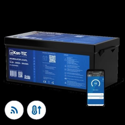 Kon-Tec KT-LFP12300 LiFePO4 12V 12,8V 300Ah – Sleviste.cz