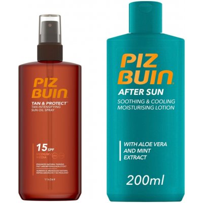Piz Buin Set I: Sprej SPF 15 150 ml + mléko po opalování 200 ml dárková sada – Hledejceny.cz