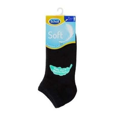 Scholl P0_0330 SOFT SNEAKER kotníkové bavlněné ponožky černá / bílá – Zboží Mobilmania