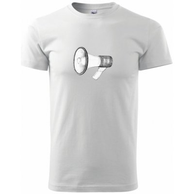 Megafon klasické pánské triko bílá – Zboží Mobilmania