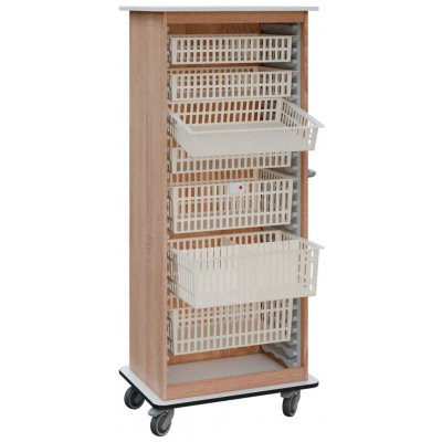 DEXTER 26 ABS vozík boxový, otevřený, 1780x750x520 mm, korpus dub bardolino, horní a spodní deska bílá – Hledejceny.cz