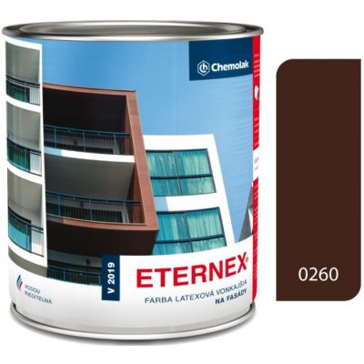 Chemolak ETERNEX V Latexová exteriérová barva na fasády 0,8 kg Hnědá – Sleviste.cz