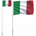 ITALSKÁ VLAJKA SE STOŽÁREM 5,55M HLINÍKOVÝ – Hledejceny.cz