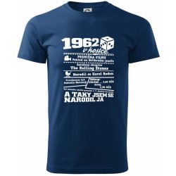 1962 v kostce Klasické pánské triko půlnoční modrá