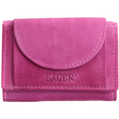 Lagen dámská mini peněženka kožená W-2030/D růžová FUCHSIA – Zboží Dáma