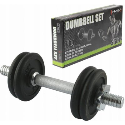 HMS Jednoručný činkový set 7kg – Hledejceny.cz