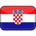 Amicar Samolepicí vlajka Chorvatska 50x30 mm, 3D efekt – Zboží Dáma