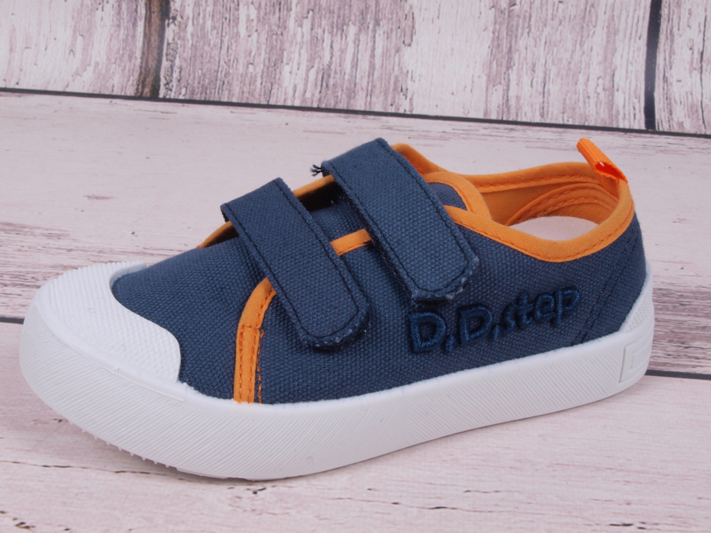 D.D.step tenisky CSB-361B tm. modré s oranžovou